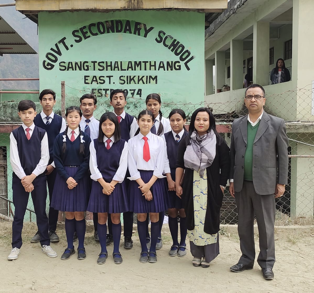 Rohtang School Campus with Himalayan mountains in background