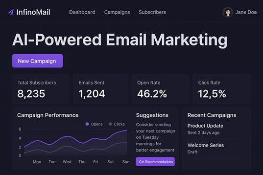 InfinoMail Dashboard