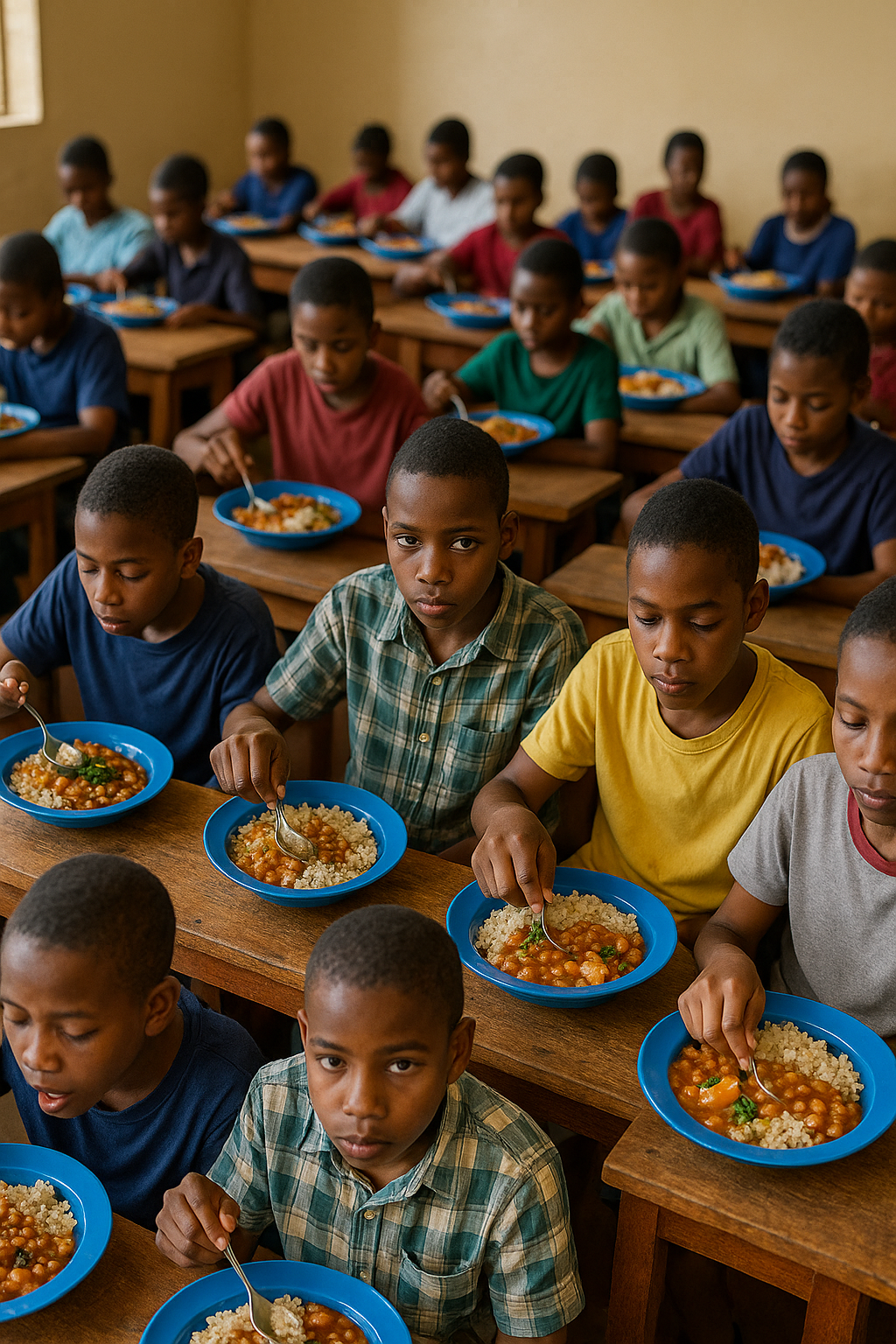 Children enjoying a nutritious meal