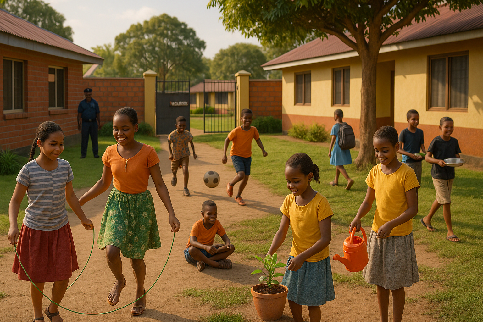 Children in a safe living environment