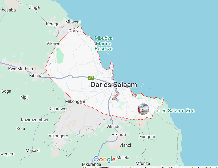 Map location of Great Peace for Children in Tanzania
